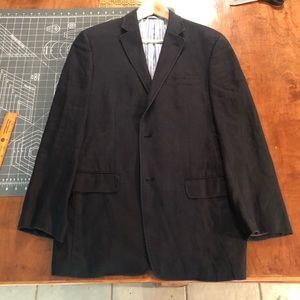Lauren Ralph Lauren Large Blk Linen Blazer